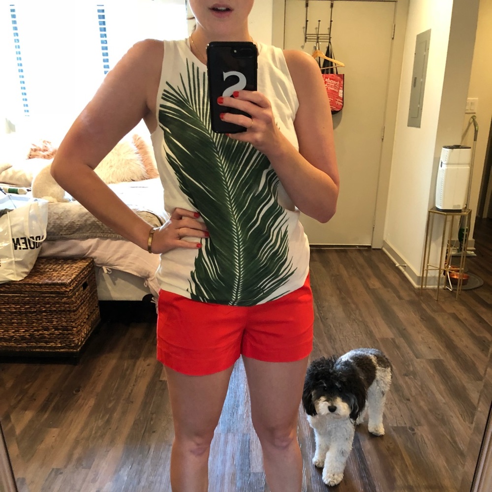 J Crew palm tank